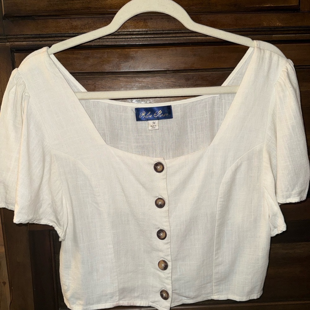 Ivory Button-Up Top